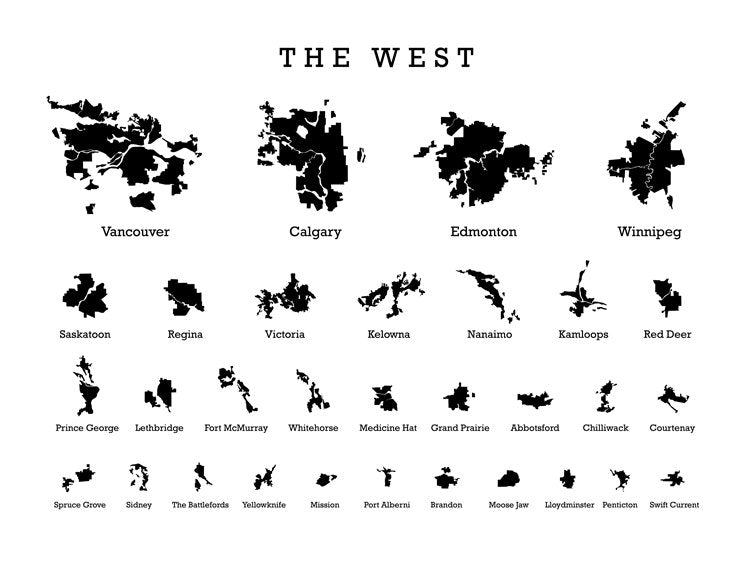 Silueta del oeste de Canadá