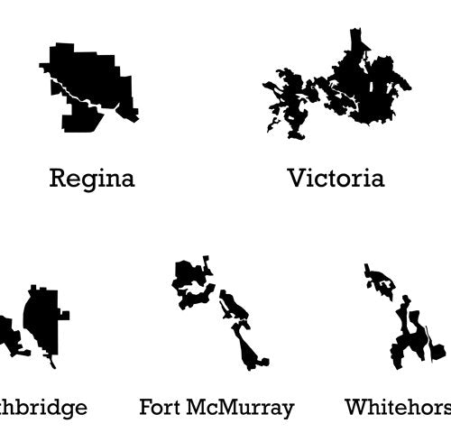 Silueta del oeste de Canadá