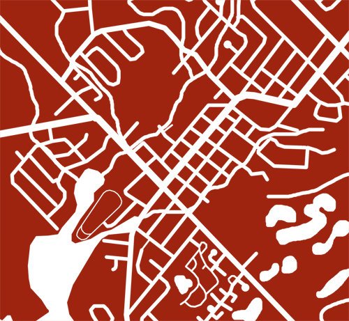 Detailed image of Acton, Ontario.