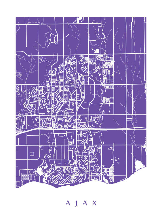 Ajax, Ontario map