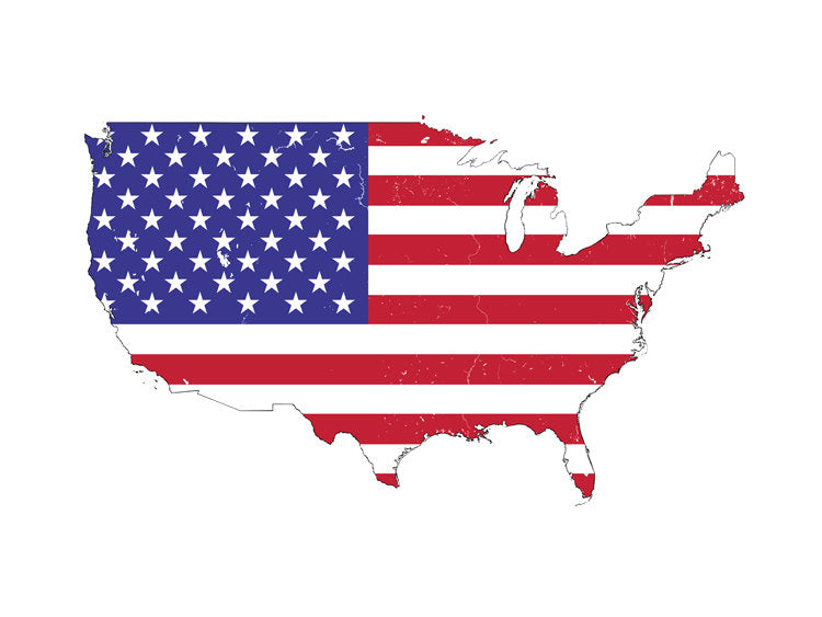 Mapa de la bandera de Estados Unidos
