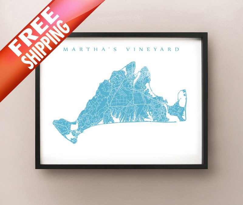 Mapa de Martha's Vineyard, MA