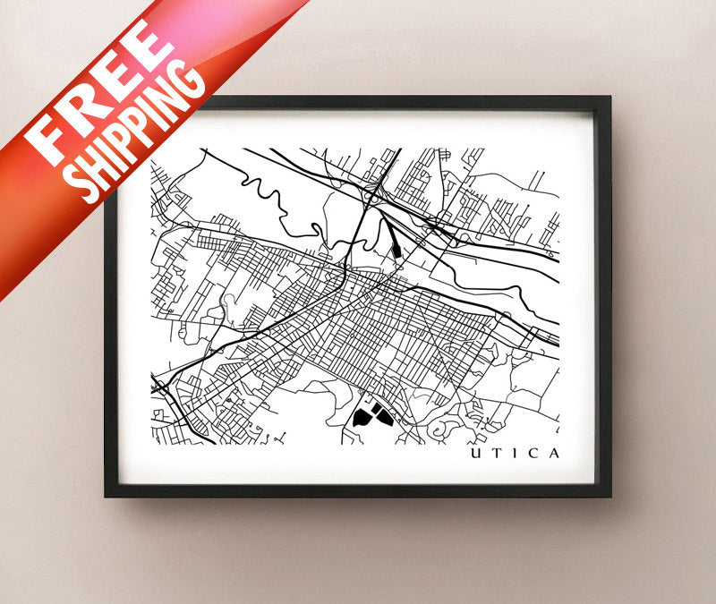 Utica, Nueva York, blanco y negro