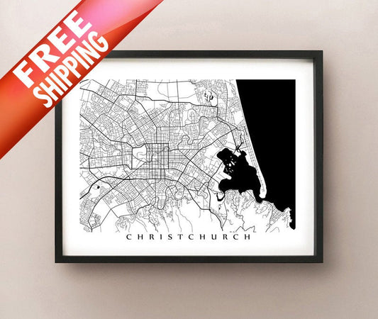 Christchurch en blanco y negro