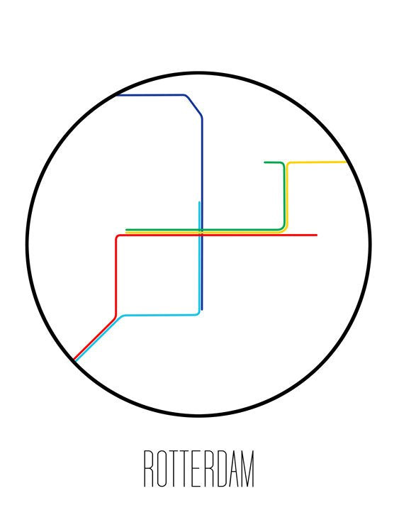 Metro minimalista de Róterdam
