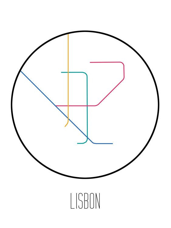 Metro minimalista de Lisboa