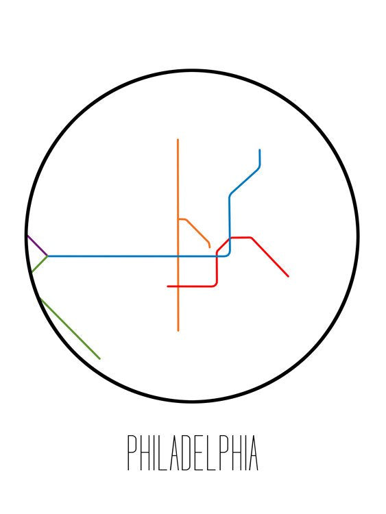 Metro minimalista de Filadelfia