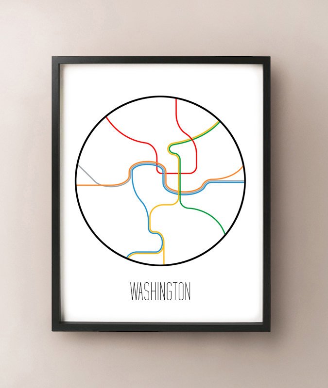 Metro minimalista de Washington DC