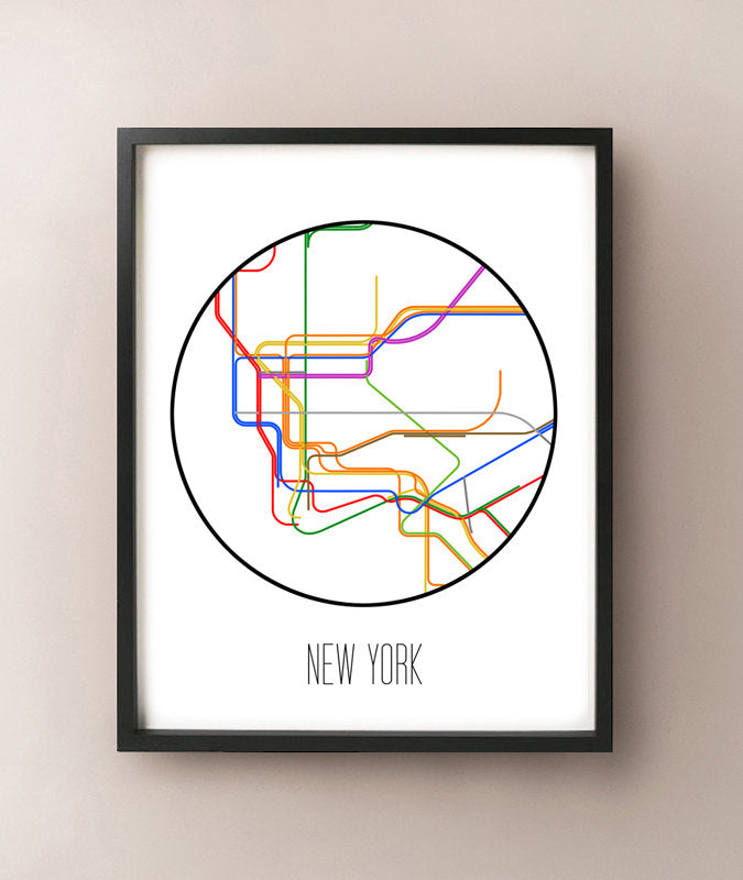 Metro minimalista de la ciudad de Nueva York