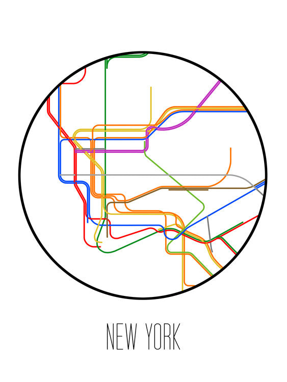Metro minimalista de la ciudad de Nueva York