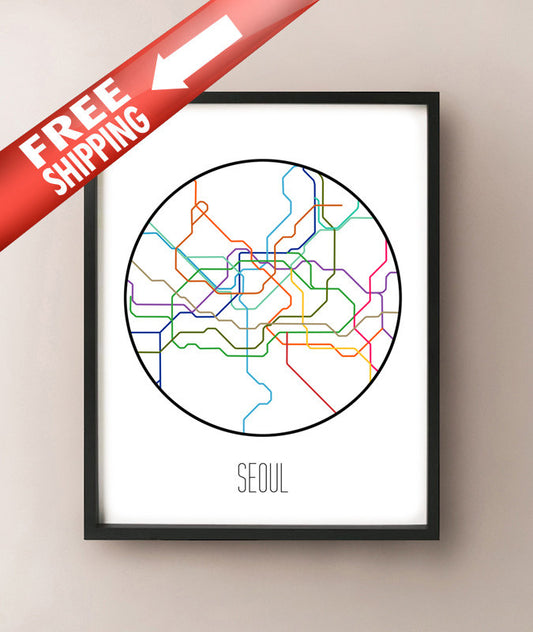 Minimalistische U-Bahn von Seoul
