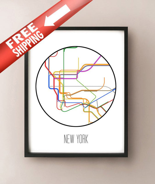 Minimalistische U-Bahn in New York City