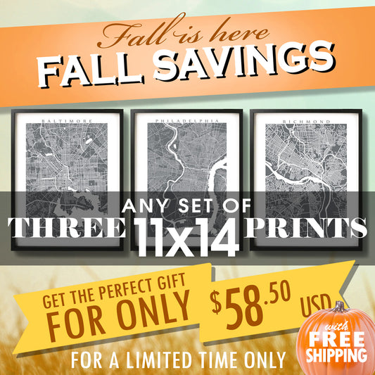 Fall Sale - Three 11x14 Prints