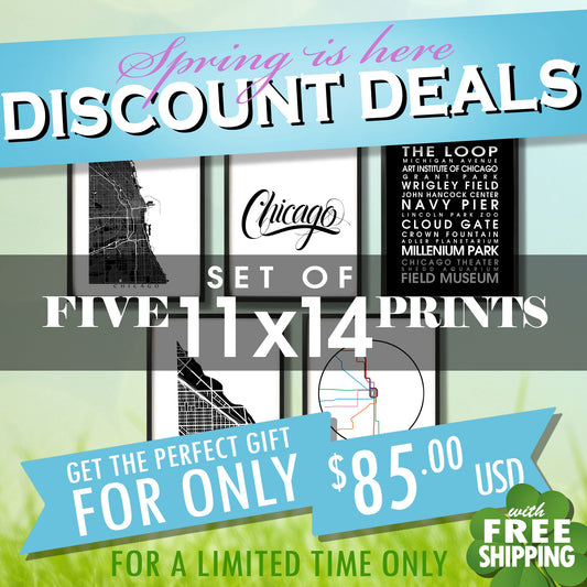 Spring Sale - Five 11x14 Prints