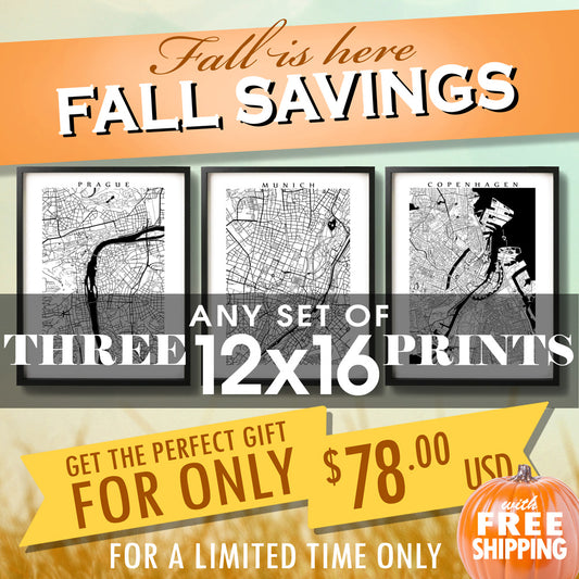 Fall Sale - Three 12x16 Prints