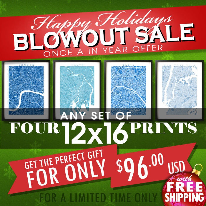 Christmas Sale - Four 12x16 Prints