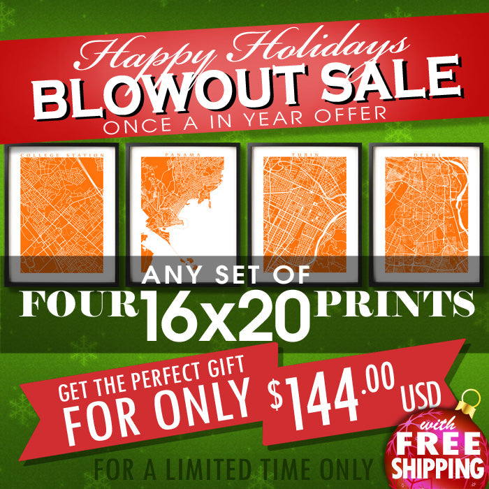 Christmas Sale - Four 12x16 Prints