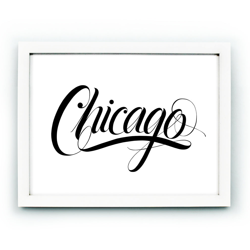 chicago cursive font