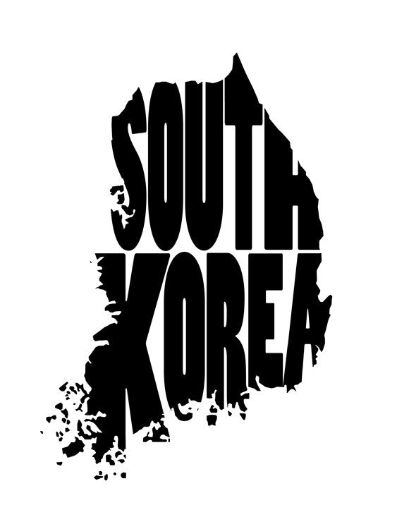 South Korea Typography