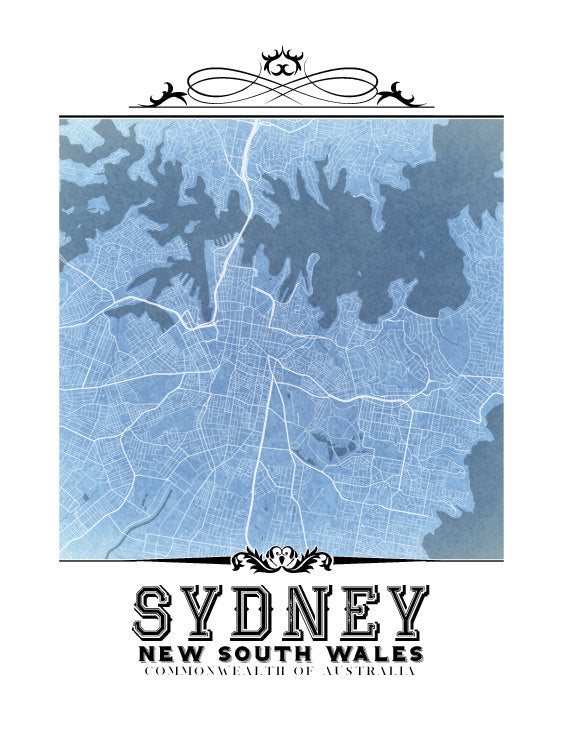 Sydney Vintage Blueprint