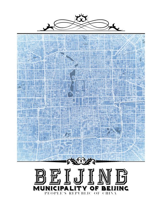 Beijing Vintage Blueprint