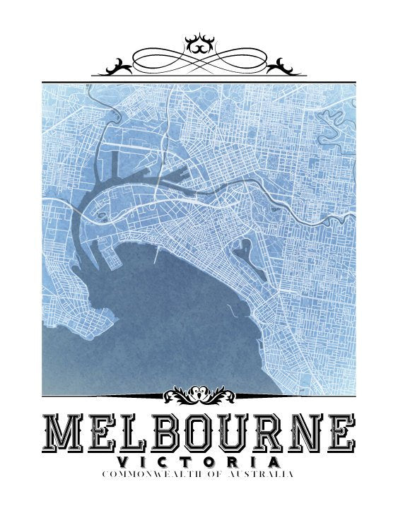 Melbourne Vintage Blueprint