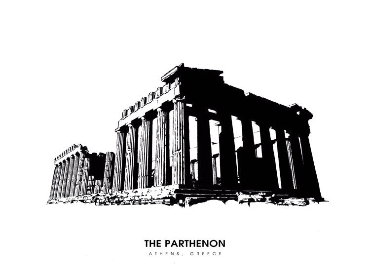 Parthenon Akropolis Karton Modell 1:160, Schreiber 789