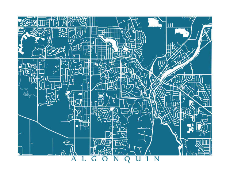 Map of Algonquin, Illinois by CartoCreative