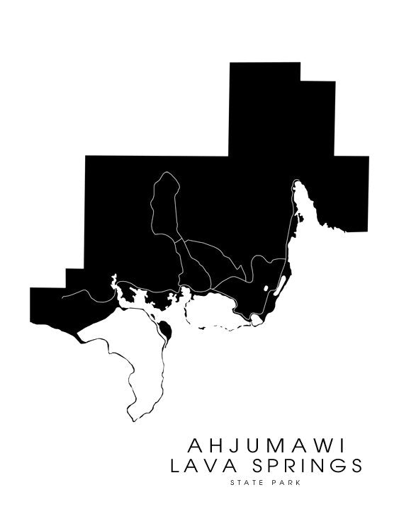 Ahjumawi Lava Springs park map.