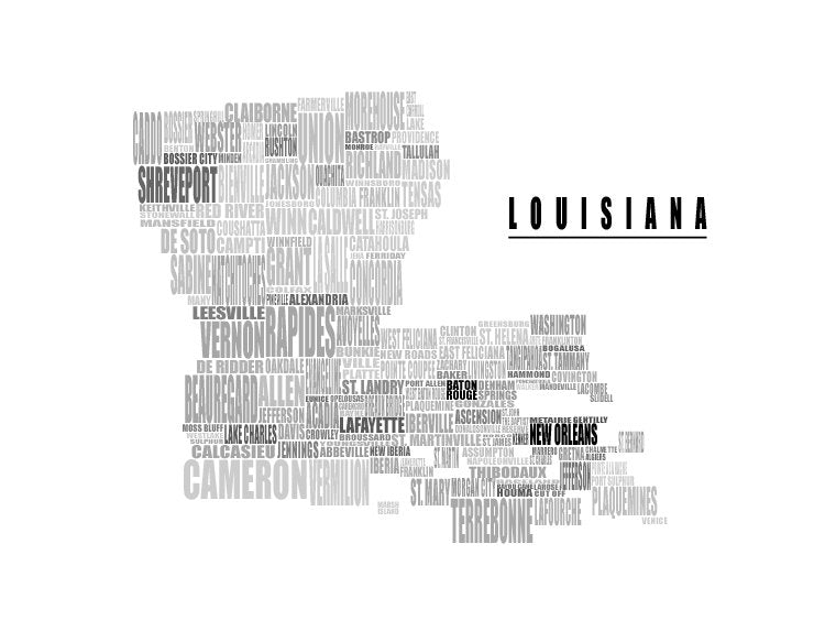 Louisiana Typography