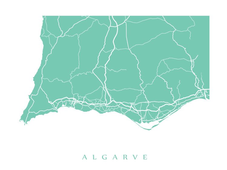 Map of Algarve, Portugal by CartoCreative