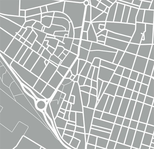 Detail from map of Alzira, Spain by CartoCreative