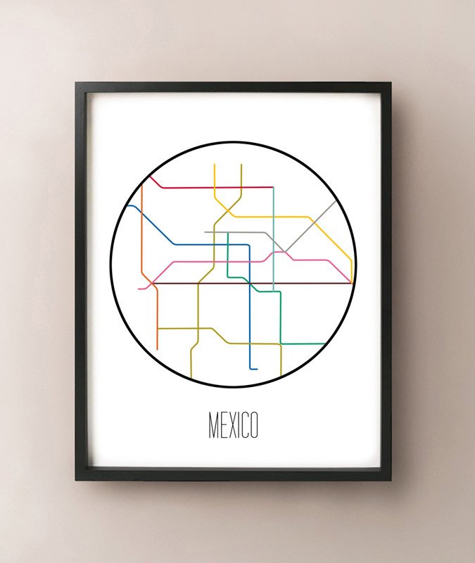 Mexico City Minimalist Metro